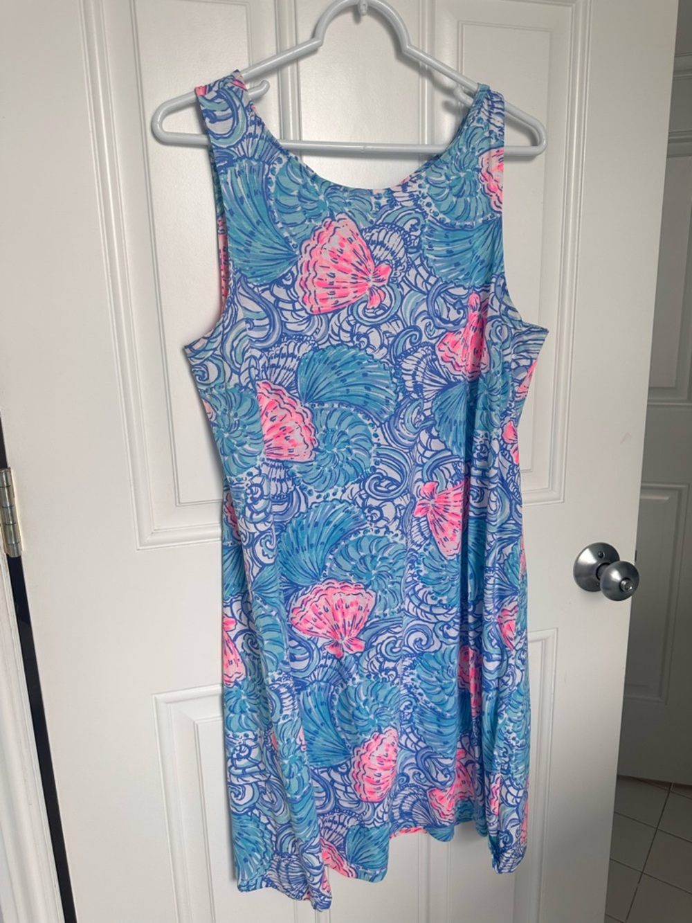 Lilly Pulitzer Blue & Pink Seashell Tank Mini Dress